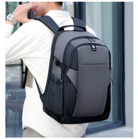 BSCI - Mochila de Viaje Oxford Impermeable y Antirrobo para Ordenador Portátil, Color Negro, con Puerto USB para Carga de Ordenador Portátil