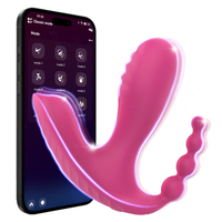 Magnetischer USB-Aufladbarer APP-Ferngesteuerter Tragbarer Simulations-Dildo Sextoy 10-Gang Doppelmotor Unterwäsche Slip Vibratoren
