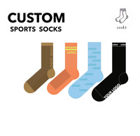 Personnalisez divers styles de chaussettes de sport, de chaussettes de football, de chaussettes de compression, adaptées à toutes les occasions sportives