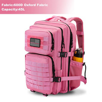 Mochila Táctica Personalizada Impermeable para Laptop Escolar, Bolsa de Gimnasio Oxford, Bolsa de Senderismo y Fitness Molle, Mochila Táctica de 45L