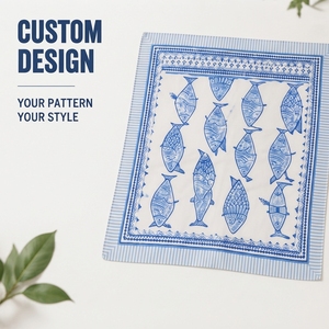 Foulard carré imprimé 100 % coton personnalisé de 24 pouces, bandana personnalisé, foulard pour le cou et la tête, accessoire de sac, marque privée OEM - Product Image 3