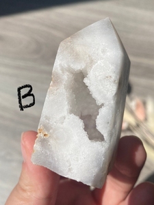 Torre de Cristal Natural al por Mayor, Obelisco de Geoda de Ágata Blanca, Punta de Cuarzo de Roca, Gema Suelta para Manualidades y Decoración del Hogar - Product Image 2