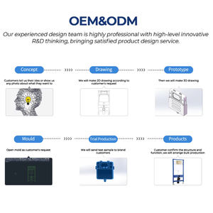 Ensemble <span class=keywords><strong>WC</strong></span> mural en céramique blanc pour salle de bain avec réservoir encastré - Product Image 5