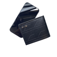 Grosir langsung dari Cina PU kulit pria dompet dengan fitur RFID anti-maling terbuka penutupan pola benang harga murah