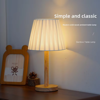 Lampe de bureau USB en bois massif de style européen avec télécommande, veilleuse LED compacte, éclairage d'ambiance pour chambre à coucher et dortoir