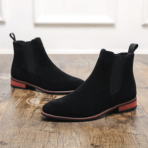 <span class=keywords><strong>Stivali</strong></span> Chelsea da <span class=keywords><strong>Uomo</strong></span> di Alta Qualità, Moda in Pelle Scamosciata, Punta Affusolata, Chiusura con Bottoni, Taglie Grandi EUR, Suola in Gomma, Altre Parti in Pelle - Product Image 4