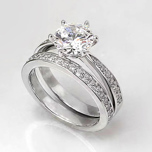 Anello Geometrico Classico in Ottone per Donna, Elegante Stile Nuziale, Accessorio Moda per Matrimoni, Fidanzamenti e Feste - Product Image 2