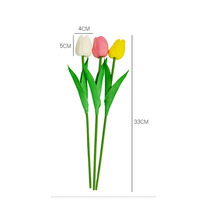 Künstliche PU-Tulpe mit Einzelstiel für Frühling und Sommer, Dekorative Blume für Zuhause, Hochzeit, Party und Blumenarrangements