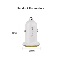 Fabrik-Großhandel QC3.0 18W USB Schnell-Autoladegerät, Hergestellt aus Feuerfestem PC-Material
