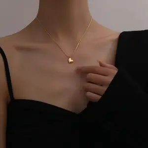 Fashion Dainty Square Checkerboard Pendant Luxury 18k Gold Plated Stainless Steel Pentagram Star Pendant Necklace For Women