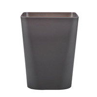 Poubelle carrée à pédale en plastique pour dortoirs, chambres d'hôtel, chambres à coucher, usage domestique, simple, sans couvercle, gestion des déchets