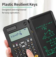 Calculatrice scientifique solaire portable avec tablette d'écriture LCD 417 fonctions Calculatrice d'ingénierie pliable 991ES Dual Power