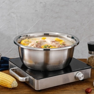 Lavabo de cocina de acero inoxidable de 18-32cm de gran capacidad de alta calidad, herramientas para hornear, ensaladera redonda para almacenamiento de alimentos, cuencos de mezcla profunda - Product Image 6