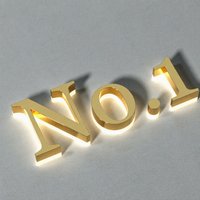 Enseigne en métal 3D rétroéclairée par LED, chiffres et lettres personnalisés en acier inoxydable, plaque murale pour numéros de maison, hôtel, villa, adresse de chambre