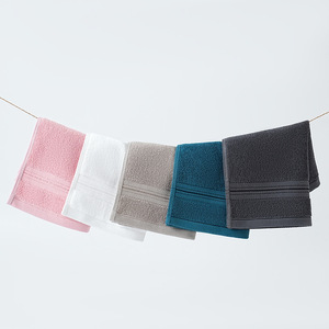 Luxury Custom Logo Cotton Small 34*34cm Hand <strong>Towels</strong> Washcloth <strong>Pink</strong> Khaki Grey Blue White 100% Cotton Square Face <strong>Towel</strong> - Product Image 5
