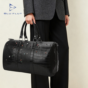 Bolsa de Viaje de Cuero de Gran Capacidad, Bolsa de Gimnasio Cruzada de Fin de Semana, Decoración de Diamantes para Mujer, Bolsa de Viaje Personalizada para Hombre - Product Image 6