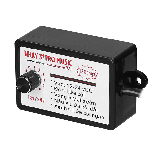 12-Tone Car Horn Controller Electric Horn Speaker Sound Control Unit with Light 12-24V for Car Truck Marine Boat