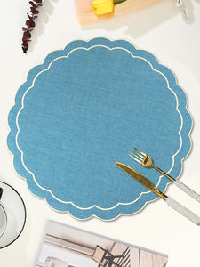 Elegante Tovaglietta in Tessuto con Ricamo Floreale Tinta Unita, Decorazione da Tavola, Sottopiatti per Hotel <span class=keywords><strong>e</strong></span> Matrimoni - Product Image 4