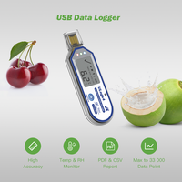 Registrador de Datos de Temperatura USB de Un Solo Uso con Informes Automáticos en PDF y CSV para Monitoreo de Transporte de Cadena de Frío de Vacunas y Productos Médicos