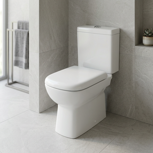 Conjunto de inodoro de cerámica Vistaar y lavabo con pedestal, sifón en P, sanitario para baño, montaje en suelo. - Product Image 1