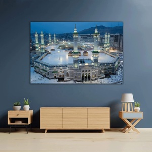 Lienzo <span class=keywords><strong>de</strong></span> Arte <span class=keywords><strong>de</strong></span> pared islámico, póster <span class=keywords><strong>de</strong></span> peregrinación a <span class=keywords><strong>La</strong></span> Meca, <span class=keywords><strong>mezquita</strong></span> <span class=keywords><strong>de</strong></span> <span class=keywords><strong>La</strong></span> Meca en <span class=keywords><strong>la</strong></span> <span class=keywords><strong>noche</strong></span>, póster arquitectónico, decoración del hogar, regalo para musulmanes - Product Image 5
