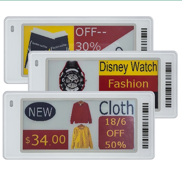 2.9 Inch E Ink Electronic Shelf Label for Retail Supermarket Price Tags with WiFi/NFC/BLE 3-5 Year Battery Life