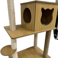 Arbre à chat grande tour mignonne de luxe pas chère pour chats avec hamac arbre à chat OEM autoportant en bois de haute qualité