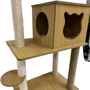 <span class=keywords><strong>Arbre</strong></span> <span class=keywords><strong>à</strong></span> <span class=keywords><strong>chat</strong></span> <span class=keywords><strong>grande</strong></span> tour mignonne de luxe <span class=keywords><strong>pas</strong></span> chère pour chats avec hamac <span class=keywords><strong>arbre</strong></span> <span class=keywords><strong>à</strong></span> <span class=keywords><strong>chat</strong></span> OEM autoportant en bois de haute qualité - Product Image 1