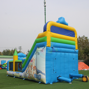 Château gonflable bleu pour fête, chien <span class=keywords><strong>bingo</strong></span>, château gonflable extérieur avec toboggan, château gonflable pour enfants à vendre - Product Image 4
