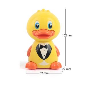 Vente chaude 12 pièces dessin animé canard en plastique jouet ensemble blanc jaune <span class=keywords><strong>presse</strong></span> aller canard voiture jouet pour enfants marché préféré Friction jouet véhicule - Product Image 1