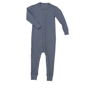 100% Merino wool long sleeve seamless comfortable baby romper sleep wear