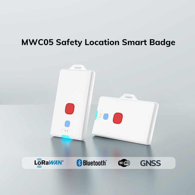 Geolocation Card Size Tracker Lora Wan Tracker Wireless Relay Intelligence Badge Wearable Smart Badge with Sos Panic Button