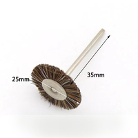 2,35 mm/3 mm schacht elektrische stofverwijderingsborstel mini-polijstborstel bruin sieradengereedschap en accessoires