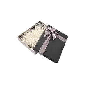 Einfache Business-Geschenk box Große rechteckige Luxus-Kosmetik Kinder kleidung Schmuck Geschenke Verpackung Papier deckel und Basis Papier box