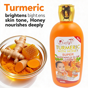 Lotion éclaircissante au curcuma et au miel OEM avec acide kojique, niacinamide, hydratant corporel anti-rides pour les taches pigmentaires et les cicatrices d'acné, 500 ml - Product Image 5