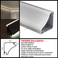 Profil d'angle en aluminium T5 pour corniche LED linéaire avec services de découpe et de soudure – Éclairage décoratif
