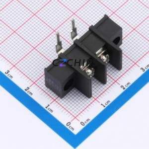 MX25RM-7.62-02P-BK01-Cu-S-A Barrier Terminal Block Bent Lead Through Hole,P=7.62mm Connector Two Sides 7.62mm 1x2P Right Angle - Product Image 1