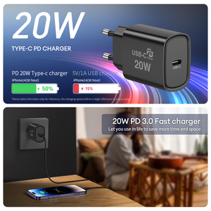 2023 meilleure vente Anker adaptateur d'<span class=keywords><strong>alimentation</strong></span> 20W chargeur mural plus rapide 15W 20Watt Port de charge EU US Socket QC3.0 blocs de chargeur - Product Image 4