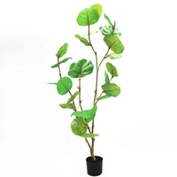 Vente en gros de faux arbres de vigne de mer Coccoloba Uvifera, plante à feuillage artificiel, décoration pour hall d'entrée, salon et espaces extérieurs