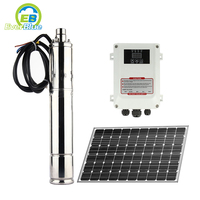 Pompe à vis submersible DC haute pression sans balai pour panneau solaire Contrôleur MPPT externe en acier inoxydable à haute levée-OEM pour pompes