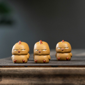 Yixing Zisha Tea <b>Pet</b> Mini Chick Ornament Squinty Eyed Creative Tea Accessory Cute Decor For Tea Set - Product Image 2