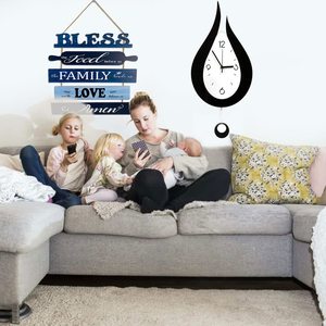 Factory Wholesale 20.4 Inch Battery Operated Silent Home Room <strong>Wall</strong> Decor Water Acrylic Swing <strong>Wall</strong> <strong>Clock</strong> for Christmas Gifts - Product Image 4