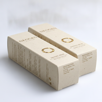 Boîte élégante en papier coton avec estampage à chaud pour emballage cosmétique de sérum à la mucine d'escargot