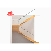 Escalier intérieur en bois de haute qualité Main courante à montage latéral Escalier en bois