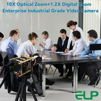 Module de caméra USB ELP 4K HDMI 1080P 60fps 12X/21X Zoom autofocus Webcam USB avec télécommande IR 2.4G