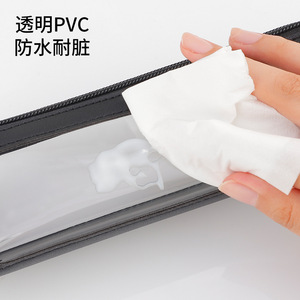 Pochette transparente pour pinceaux de maquillage en Pu, petite pochette à fermeture éclair, sac à cosmétiques Portable de style japonais pour le rangement du maquillage - Product Image 4