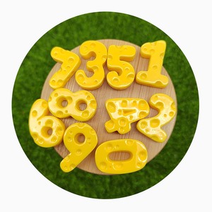 Adornos de Resina con Forma de Queso y Números del 0 al 9 para Niños, para Aprender Matemáticas, Juguetes de Slime, Accesorios para Casa de Muñecas - Product Image 3