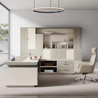 Table et chaise de directeur de patron d'atmosphère chinoise simple et moderne ensemble de meubles modulaires en bois