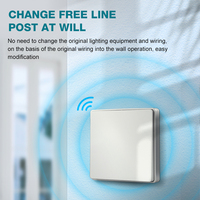 Conception créative simple auto-alimentée sans batterie murale pour l'éclairage de la maison sans fil AC 100-240V interrupteur de lumière