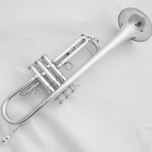 Trompeta BB Personalizada de Alta Calidad a Precio de Fábrica, Fabricada en Aleación de Níquel Plateado, Color Plata, Económica - Product Image 5